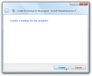 创建程序备份